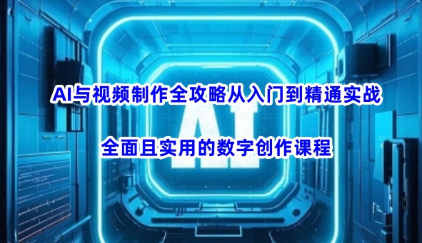AI与视频制作全攻略从入门到精通实战，全面且实用的数字创作课程-网赚之家